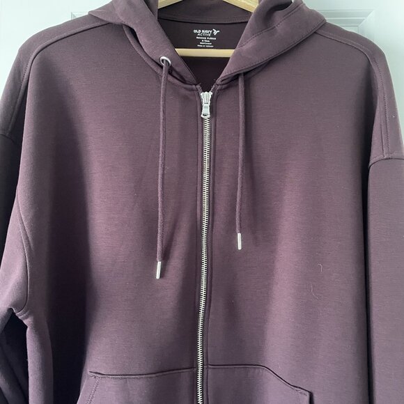 Old Navy Oversized Bounce Fleece Zip Tunic Hoodie Sweatshirt - Small Tall - Picture 5 of 6